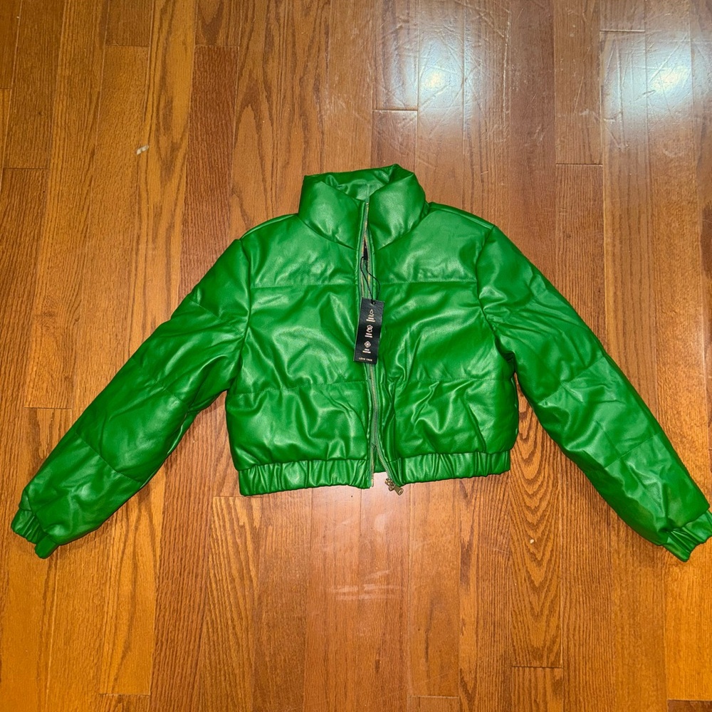 Vibrant Green Puffer Jacket